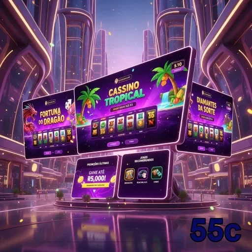 Ilustração de Explore o aplicativo cassino 55c para Android e iOS