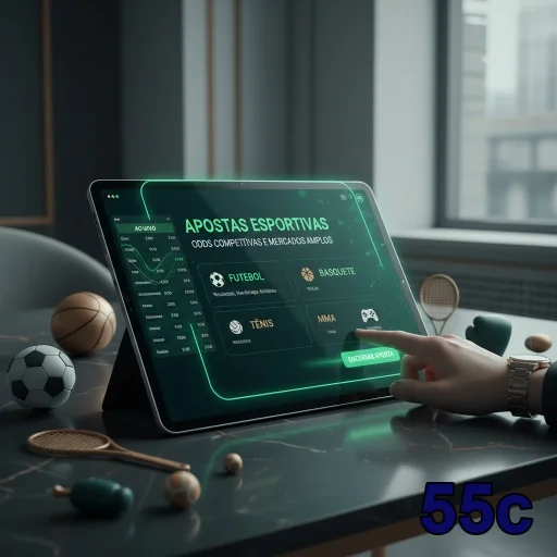 Ilustração de Explore o aplicativo cassino 55c para Android e iOS