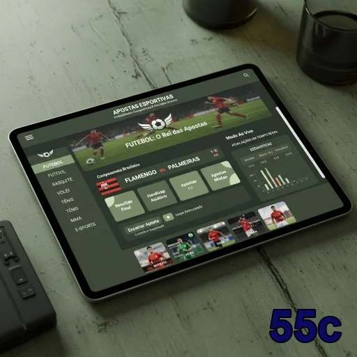 Ilustração de Exploração de Jogos de Slots na 55c