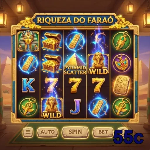 Ilustração de Explore os Jogos de Slot e Recompensas VIP no 55c